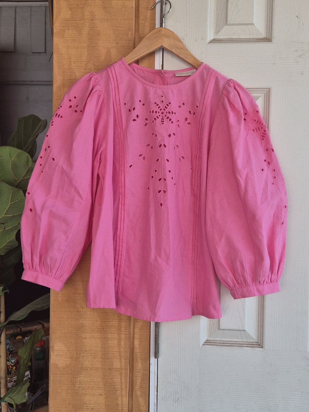 Happy X Nature Pink Eyelet Top